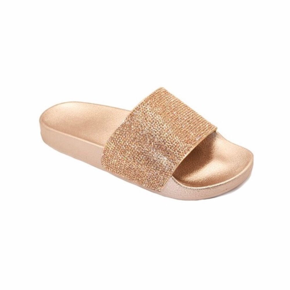 Rose Gold Bling slippers